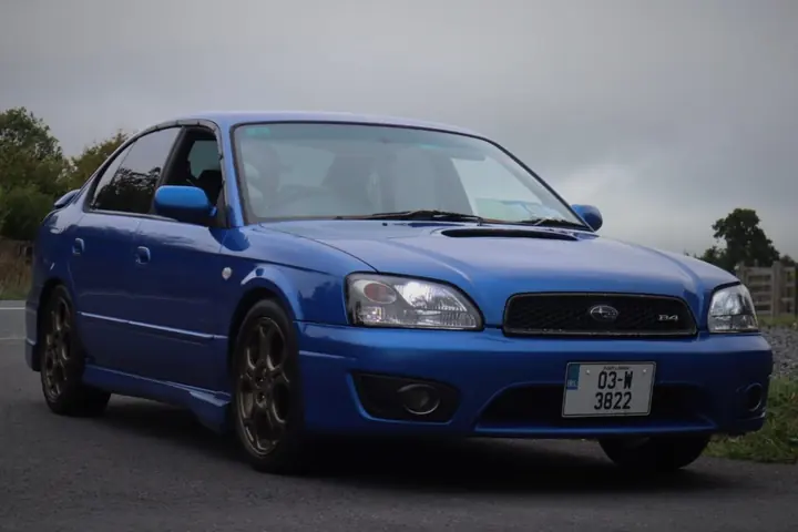 Eoin Finney's blue Subaru